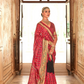 Printed Banarasi Silk Saree with Ultra Smooth Gloster Touch
