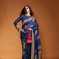 Elegant Floral Satin Silk Saree with Handloom Weaving Finish