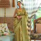 Woven Satin Tissue Silk Saree with Lustrous Texture and Graceful Drape