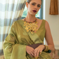 Woven Satin Tissue Silk Saree with Lustrous Texture and Graceful Drape
