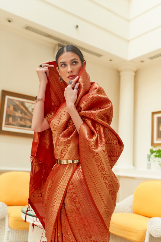 Traditional Zari Woven Silk Saree with Rich Ethnic Appeal