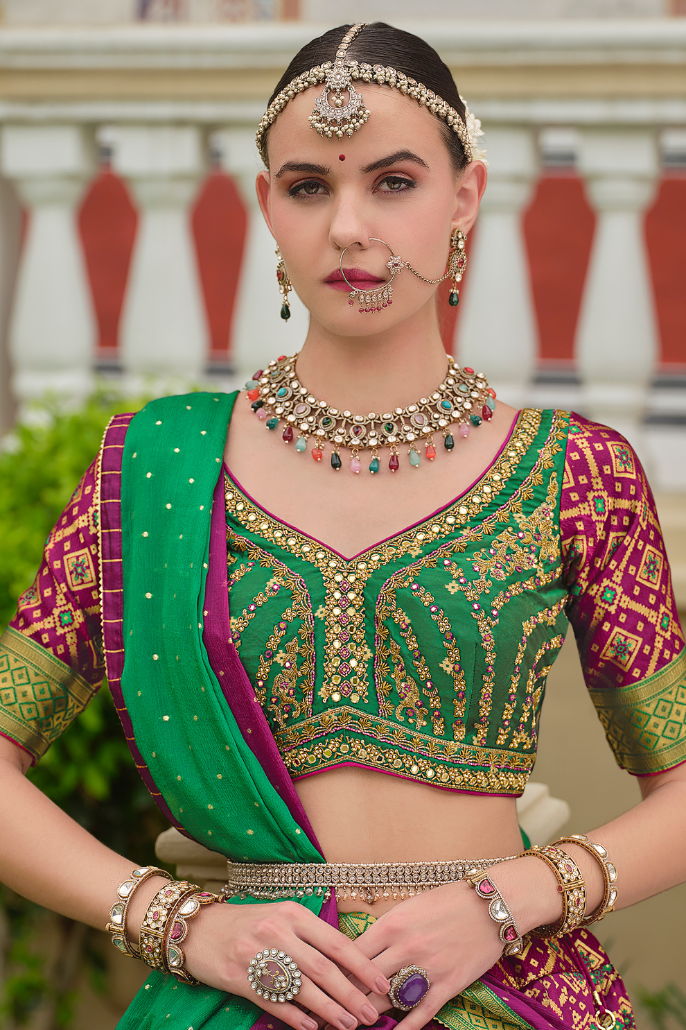 Maroon Traditional Printed Premium Silk Lehenga Set - LaVante Fashion