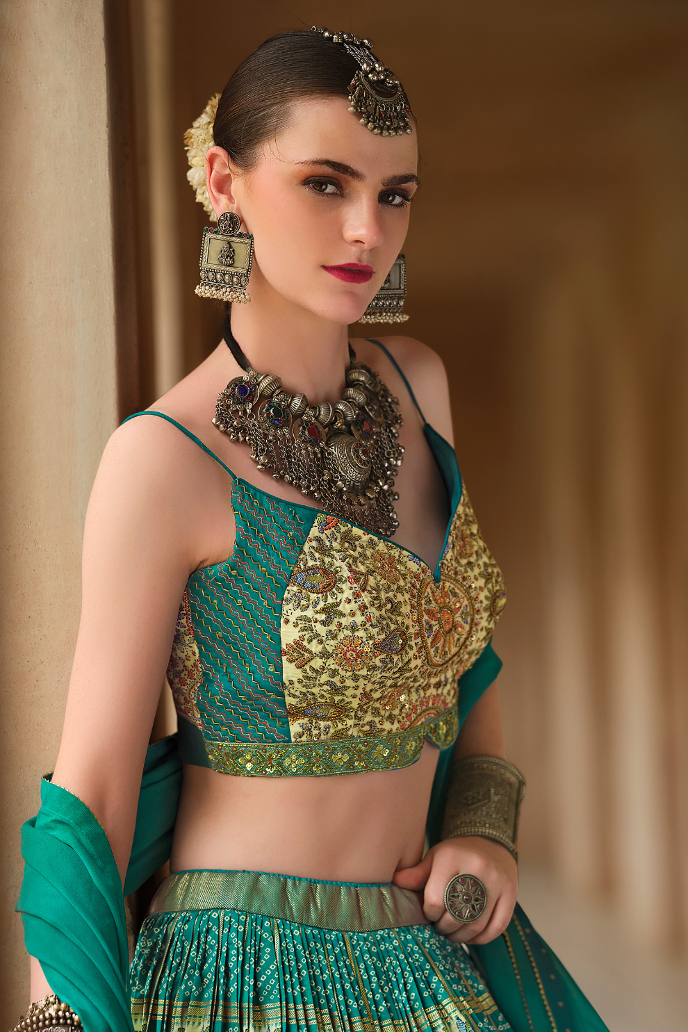 Green Art Silk Fabric for Lehenga – Trendy and Versatile - LaVante Fashion