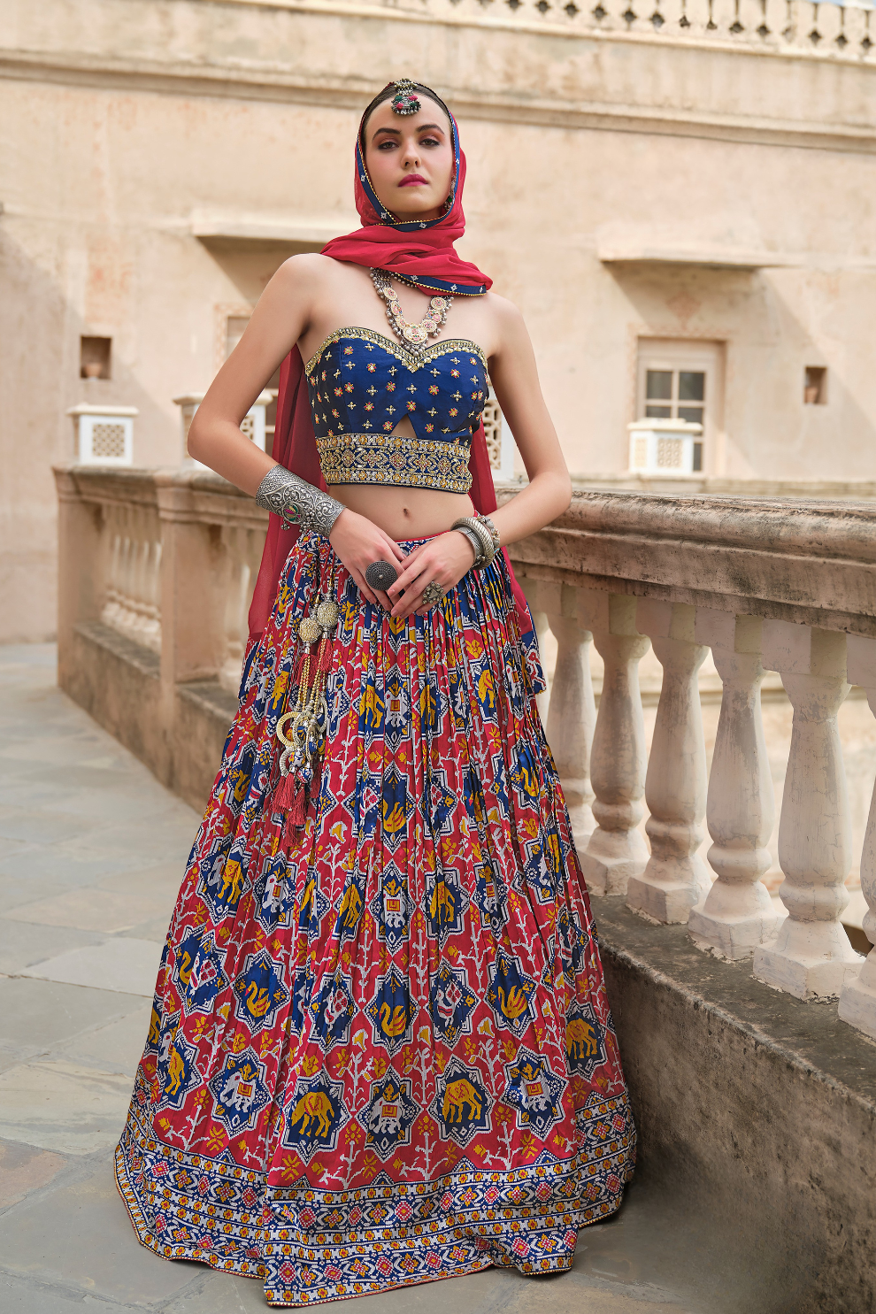 Red Color Smooth Silk Lehenga Choli - LaVante Fashion