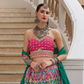 Elegant Green Silk Lehenga Choli with Foil & Paisley Print - LaVante Fashion