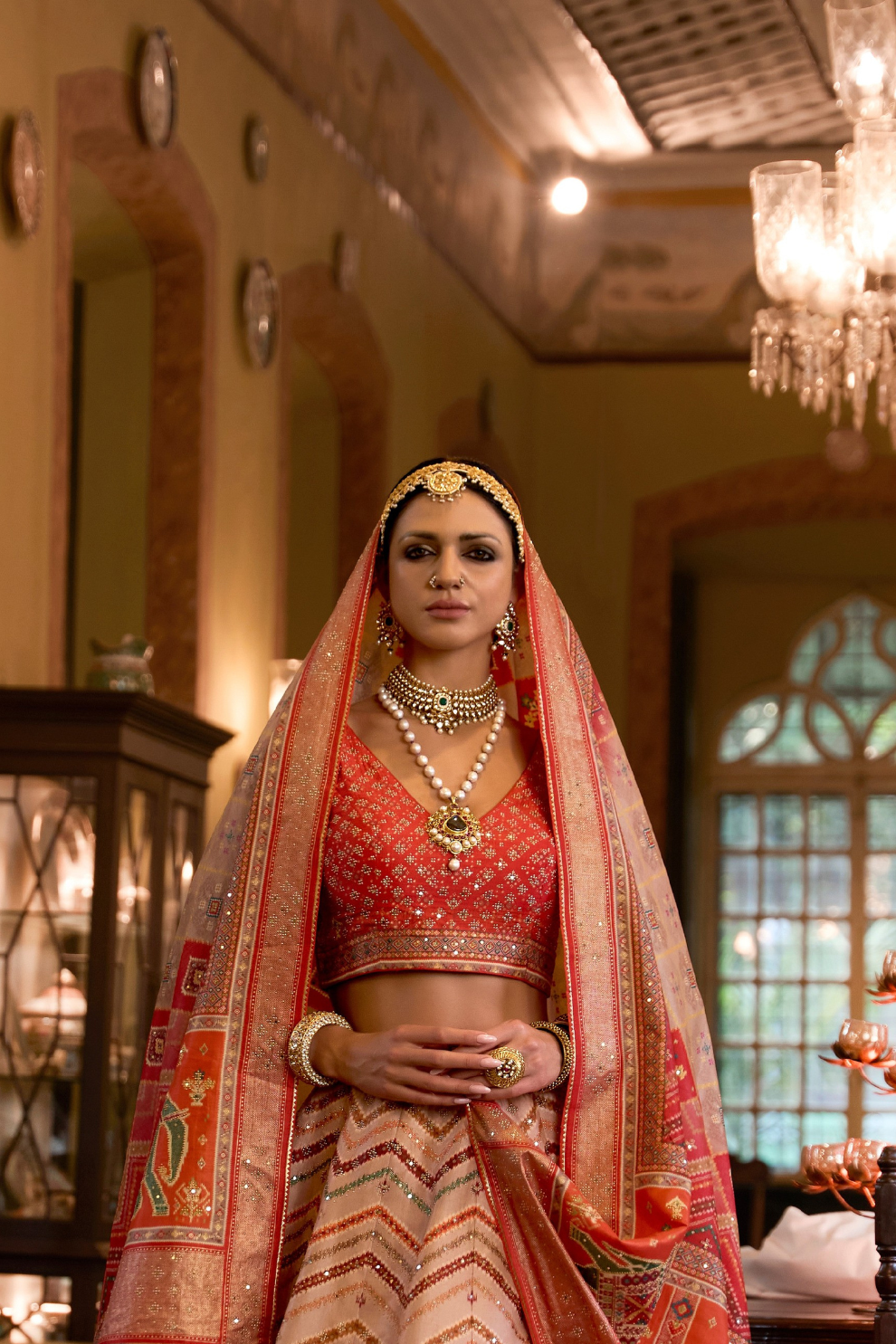 Sunlit Ombre Orange Silk Lehenga Choli - LaVante Fashion