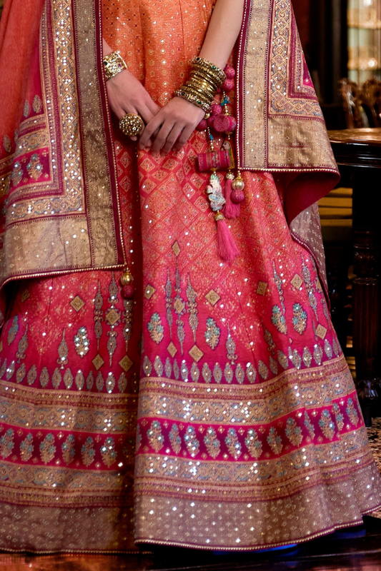 Majestic Magenta Pink Designer Silk Lehenga - LaVante Fashion