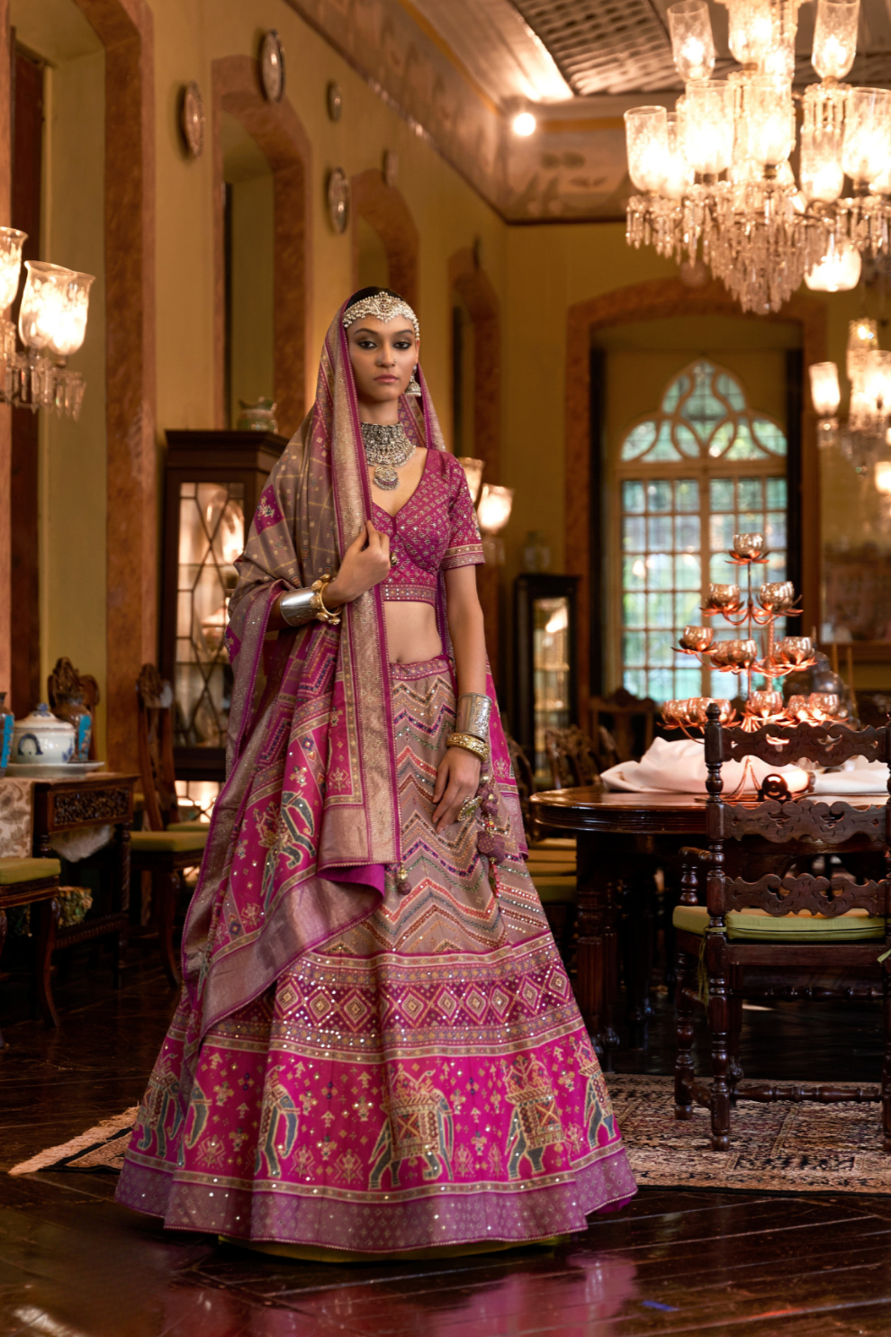 Radiant Pink Silk Lehenga For Special Occasions - LaVante Fashion