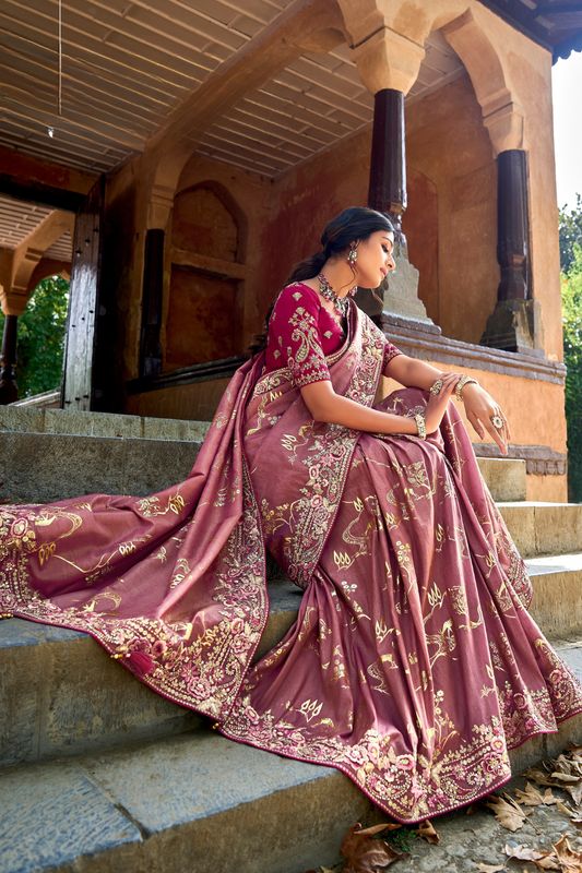 Dramatic Sparkle in Heavy Sequins Embroidered Silk Elegance