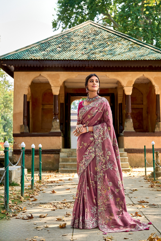 Dramatic Sparkle in Heavy Sequins Embroidered Silk Elegance