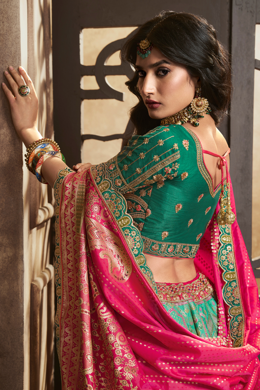 Designer Silk Lehenga Choli with Intricate Zarkan and Sequin Embroidery