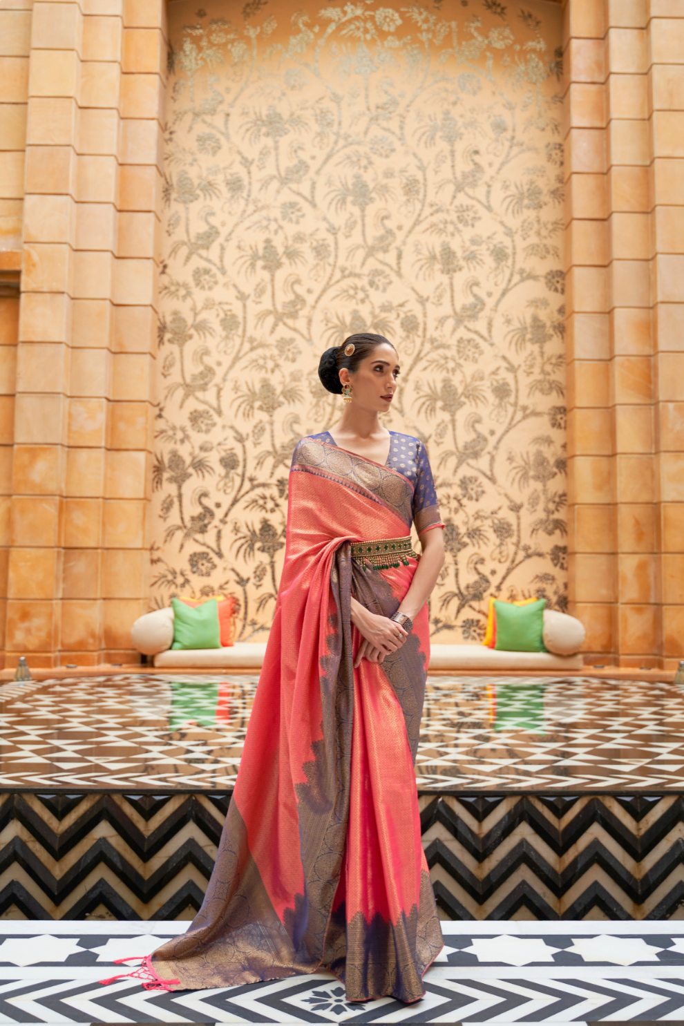 Lustrous Kanjivaram Saree with Authentic Silk and Zari Work