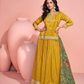 Draped in Sunshine A Designer Yellow Viscose Suit of Pure Elegance