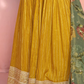 Draped in Sunshine A Designer Yellow Viscose Suit of Pure Elegance