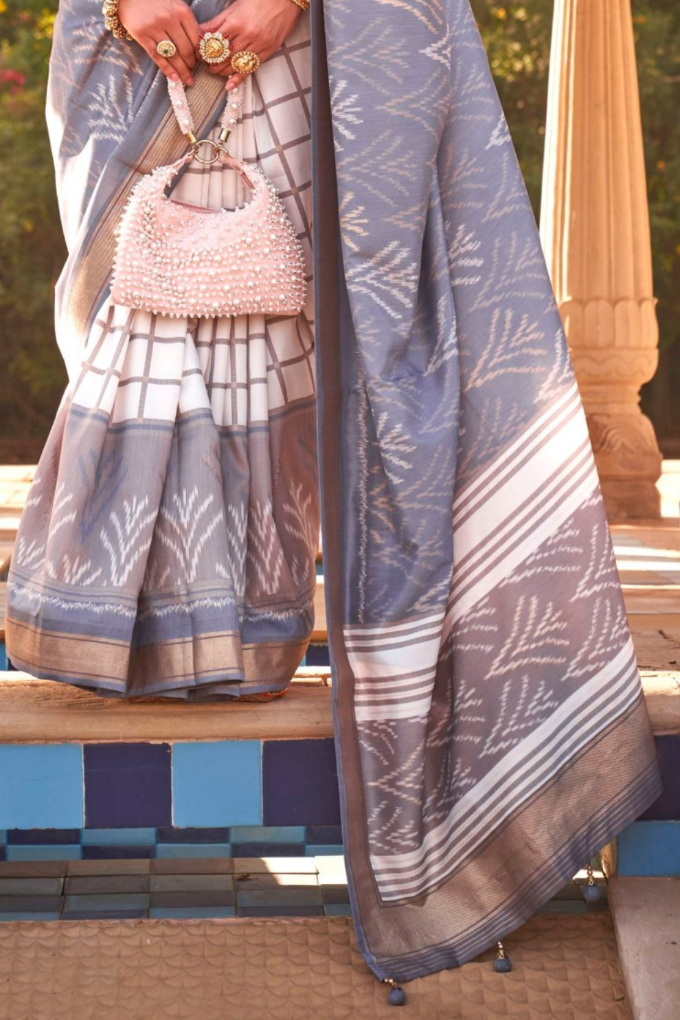 Elegant Soft Kachhi Silk Saree with Designer Finish