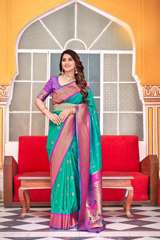 Soft Peshwai Paithani Silk Saree - LaVante Fashion