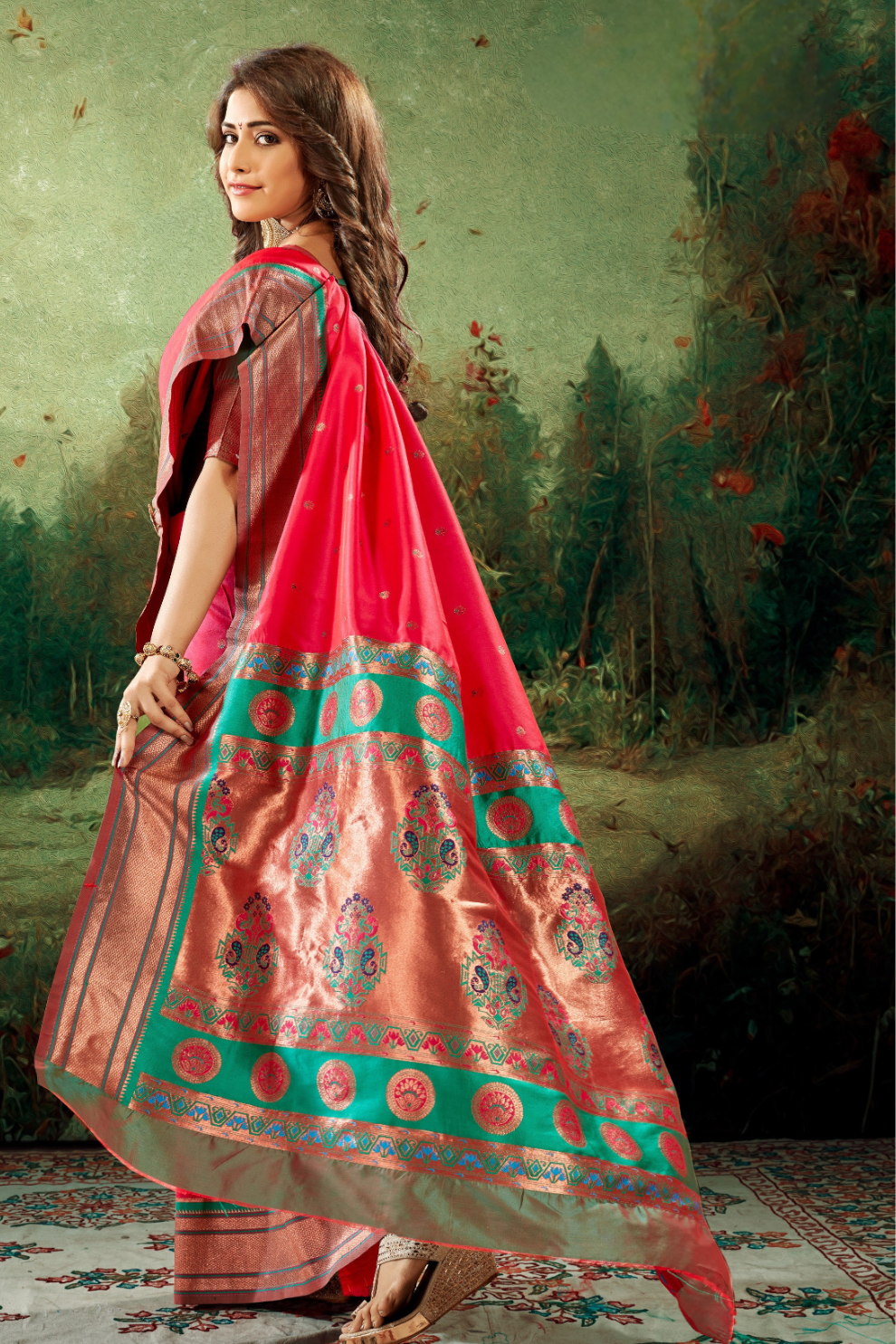 Soft Peshwai Paithani Silk Saree