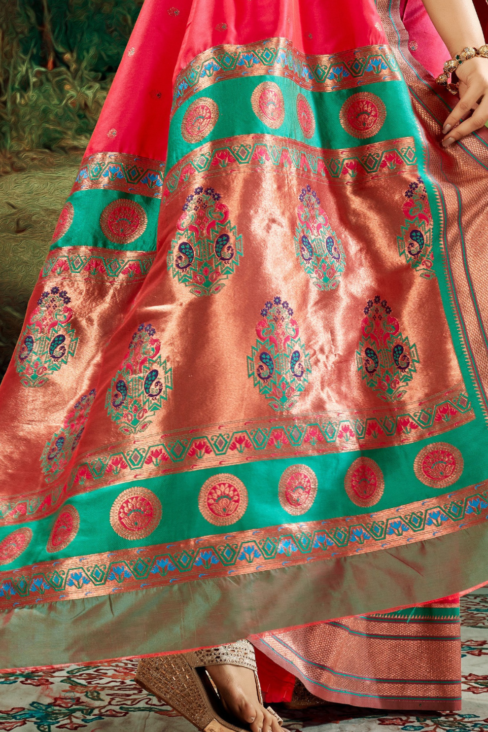 Soft Peshwai Paithani Silk Saree