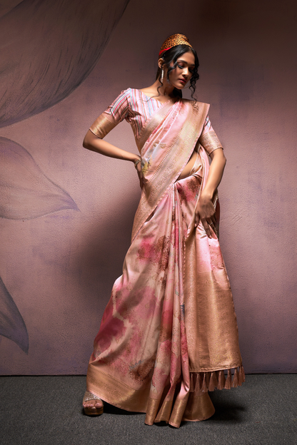 Handloom Harmony Soft Silk Saree with Elegant Weaving - LaVante Fashion