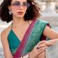 Soft Silk Saree with Ikkat Bandhani Fusion Design - LaVante Fashion