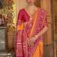 Vibrant Digital Printed Art Silk Saree with Contemporary Design