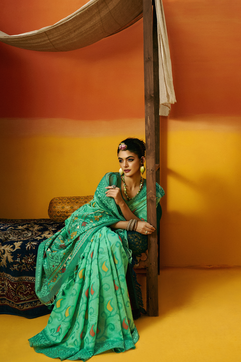 Grace Woven in the Threads of Spun Handwoven Jamdani Elegance