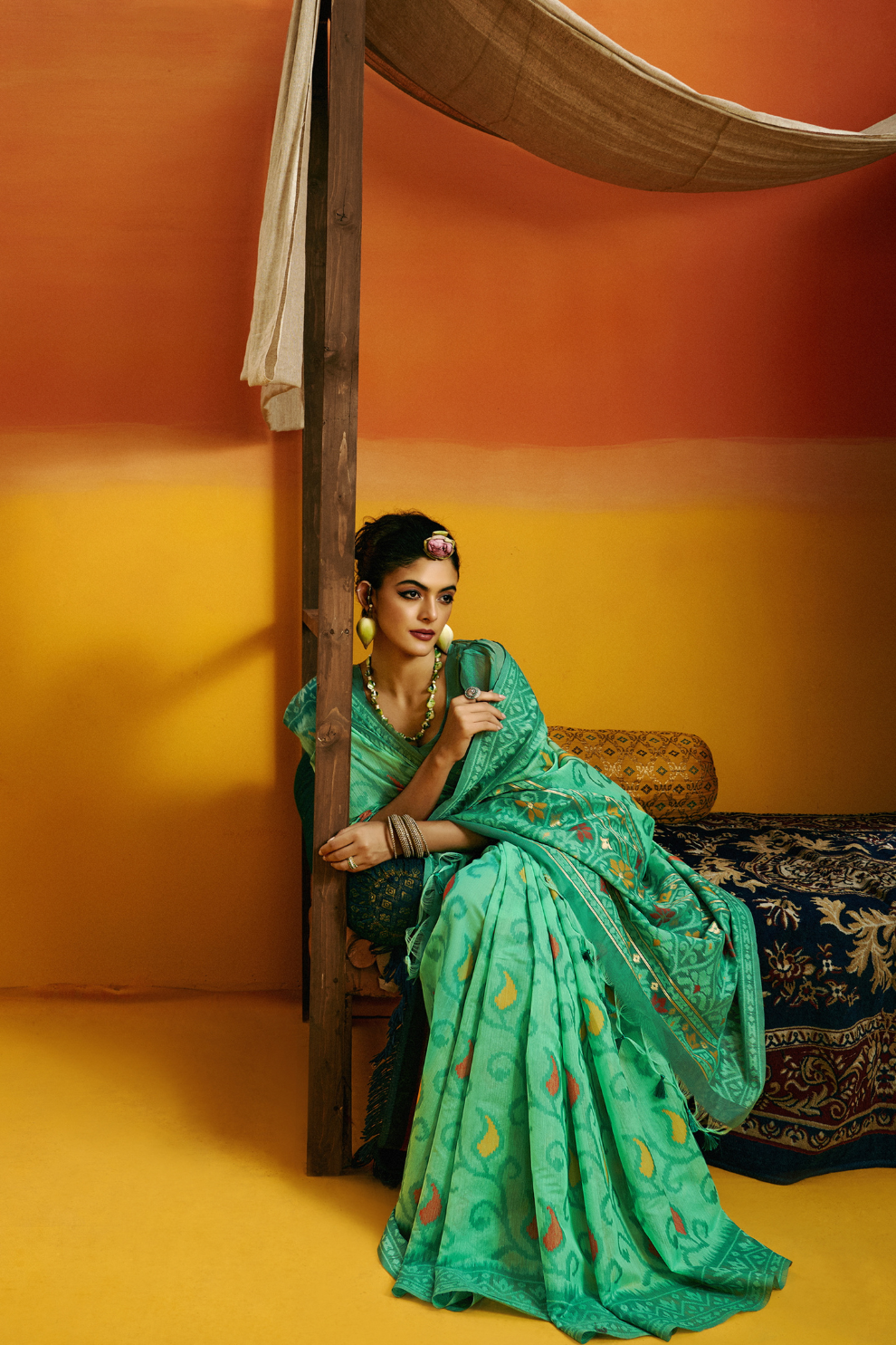 Grace Woven in the Threads of Spun Handwoven Jamdani Elegance