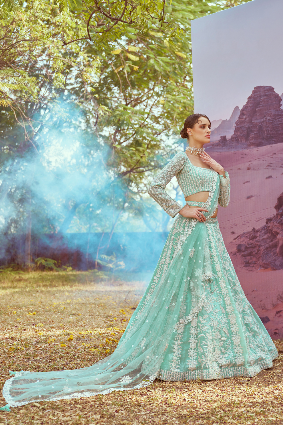 Elegant Organza Lehenga Choli with Sequin Embroidery