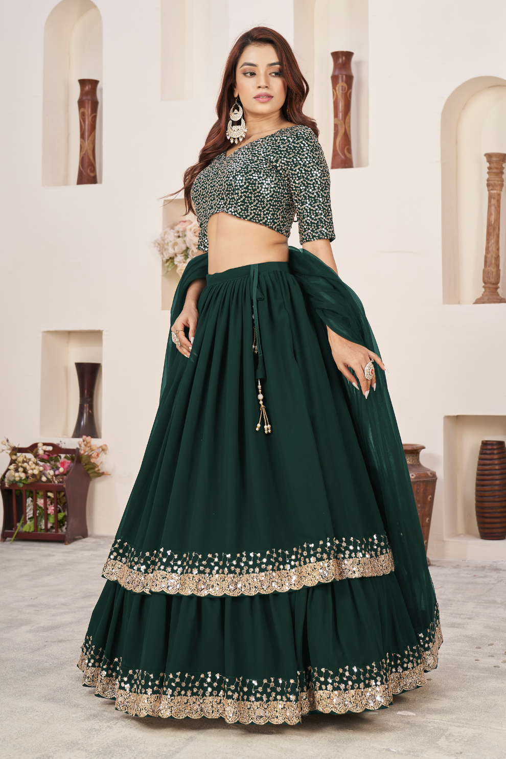 Graceful Ensemble with Sequins and Zari Embroidered Work