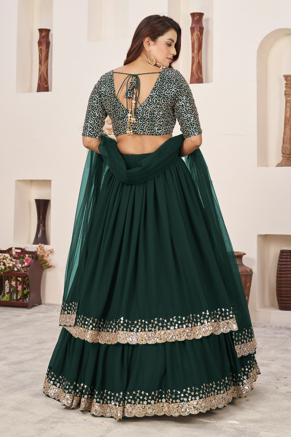 Graceful Ensemble with Sequins and Zari Embroidered Work