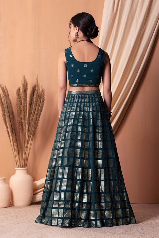Stunning Georgette Embroidered Lehenga Choli for Wedding