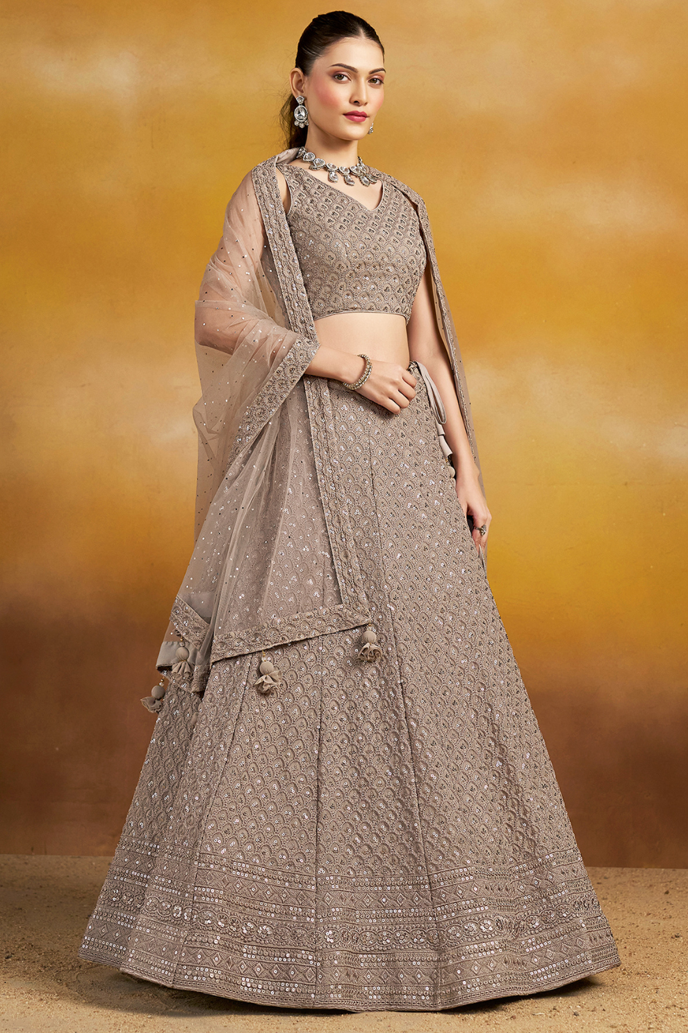 Ornate Thread and Sequin Embroidered Festive Lehenga Choli