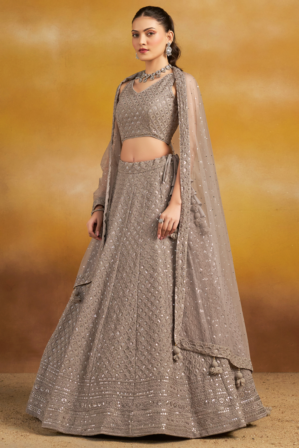Ornate Thread and Sequin Embroidered Festive Lehenga Choli