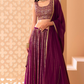 Graceful Zari & Sequins Embroidered Lehenga for Festive Occasions