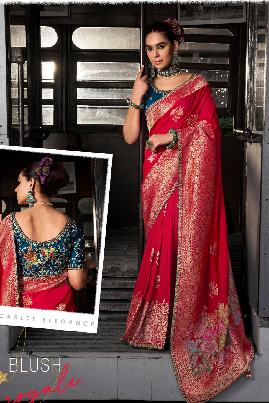 Soft Dola Viscose Silk Saree with 3D Weaved Pallu - LaVante Fashion