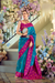 Soft Silk Saree with Traditional Ikkat Border - LaVante Fashion