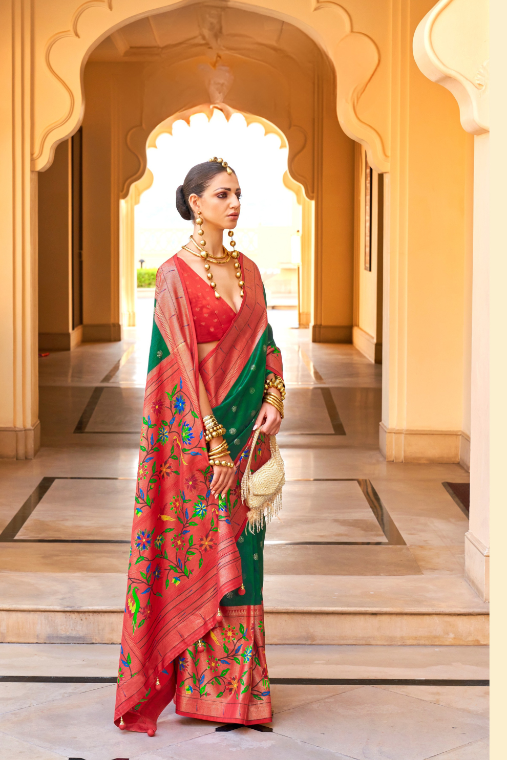 Designer Paithani Style Saree in Super Soft Poly Viscose Silk