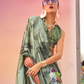 Stylish Swiss Satin Saree with Premium Digital Artwork Prints