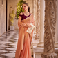 Elegant Tissue Linen Drape with Rich Velvet Contrast Blouse - LaVante Fashion