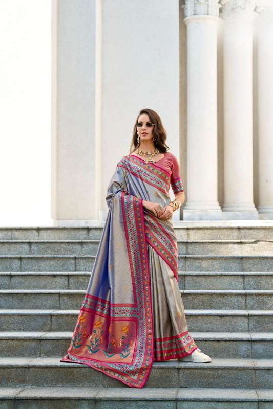 Tissue Silk Saree – Sheer Elegance with a Subtle Shine - LaVante Fashion
