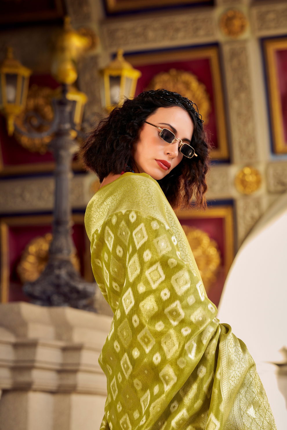 Tissue Silk Saree with Subtle Sheen and Elegant Drape - LaVante Fashion