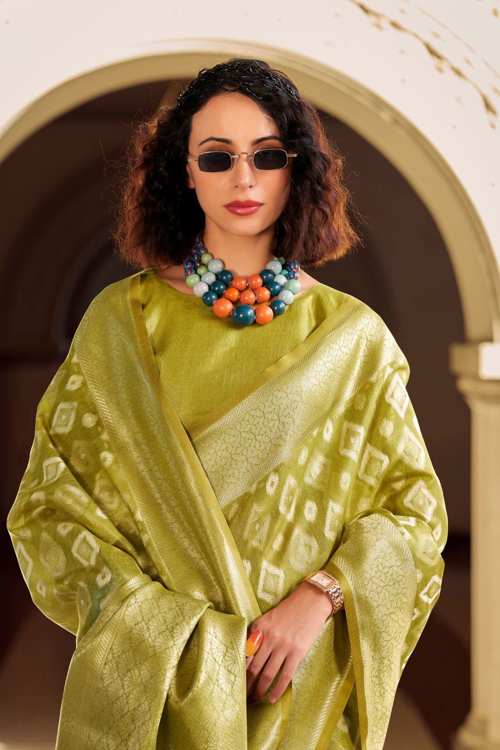 Tissue Silk Saree with Subtle Sheen and Elegant Drape - LaVante Fashion