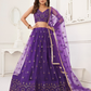 Trendy Butterfly Net Lehenga Choli with Intricate Thread & Sequin Work