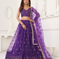Trendy Butterfly Net Lehenga Choli with Intricate Thread & Sequin Work