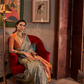 Tussar Silk Saree with Ikkat Pallu and Contrast Blouse