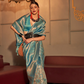 Two-Tone Handloom Woven Silk Saree with Subtle Zari Accents
