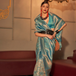 Two-Tone Handloom Woven Silk Saree with Subtle Zari Accents