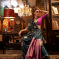 Pure Satin Handloom Silk Saree with Luxurious Weaving Detail