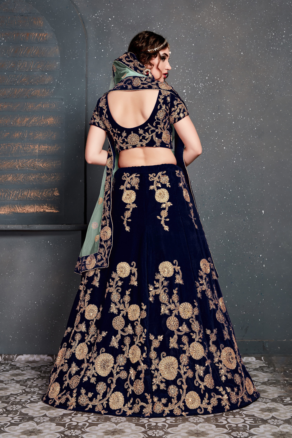 Bridal Silk Lehenga Choli Featuring Detailed Embroidered Design