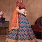 Luxurious Embroidered Mulberry Silk Bridal Lehenga Choli with Dupatta